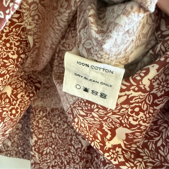 DÔEN Amoret smocked cotton top in the "Prancing Fawn" Size Small - Picture 7 of 9